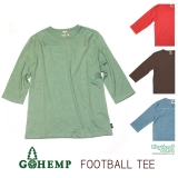 <img class='new_mark_img1' src='https://img.shop-pro.jp/img/new/icons20.gif' style='border:none;display:inline;margin:0px;padding:0px;width:auto;' />【SALE】GOHEMP「FOOTBALL TEE」フットボール/7分袖ヘンプTシャツ