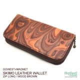 GOWEST��MAGNET �إ�����쥶��ZIP LONG WALLET�١�WOOD BROWN�� �׺���