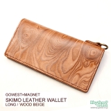 GOWEST��MAGNET�֥�����쥶��LONG WALLET�ס�WOOD BEIGE�� /SKIMO